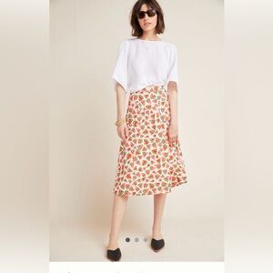 Anthropologie Watermelon Whimsy Full Skirt, size 12